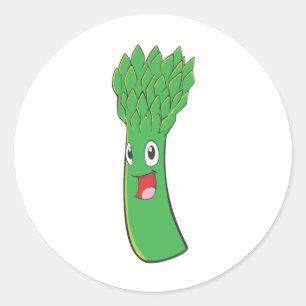Sticker Rond J'Aime Les Asperges