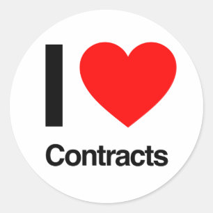 Sticker Rond j'aime les contrats