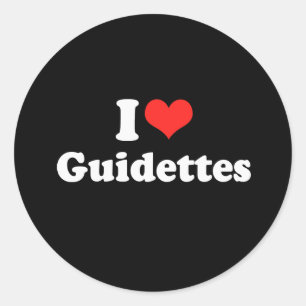 Sticker Rond J'aime les guides