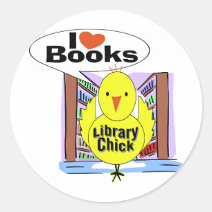 Sticker Rond J'aime les livres