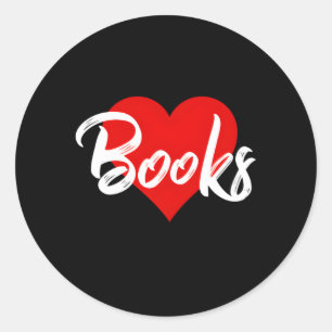 Sticker Rond J'Aime Les Livres À Lire Pour