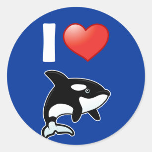 Sticker Rond J'Aime Les Orques
