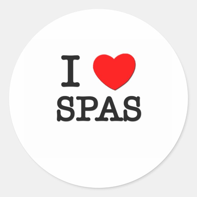 Sticker Rond J'aime les Spas (Devant)