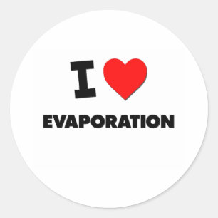 Sticker Rond J'aime l'évaporation