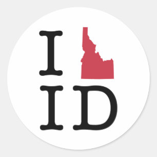 Sticker Rond J'aime l'Idaho