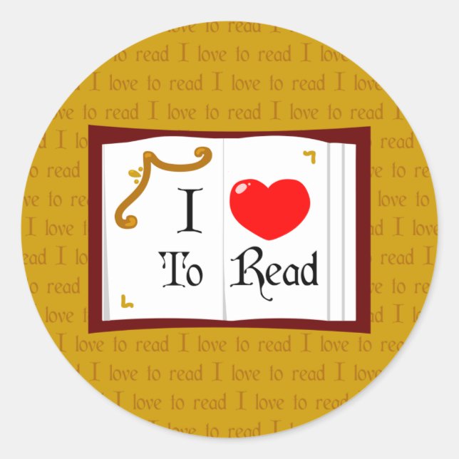 Sticker Rond J'Aime Lire (Devant)