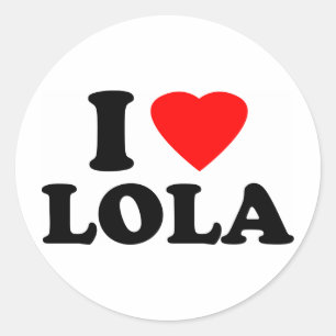 Sticker Rond J'aime Lola