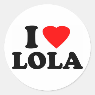Sticker Rond J'aime Lola