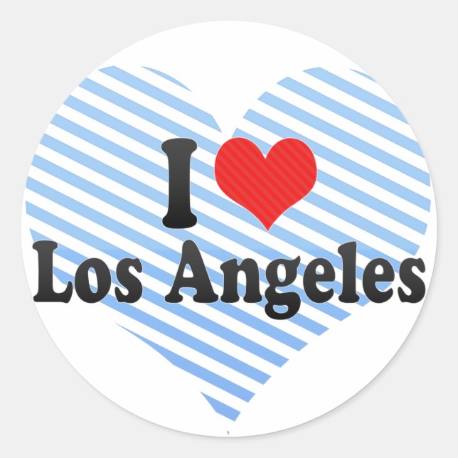 Sticker Rond J'aime Los Angeles (Devant)