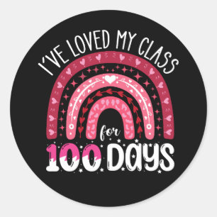 Sticker Rond J'aime ma classe depuis 100 jours d'école