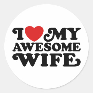 Sticker Rond J'Aime Ma Femme Magnifique