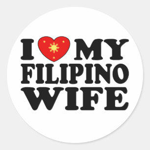 Sticker Rond J'Aime Ma Femme Philippine