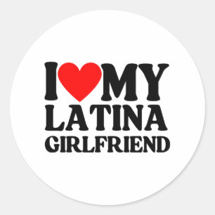 Sticker Rond J'Aime Ma Fille Latina, J'Aime Ma Latina