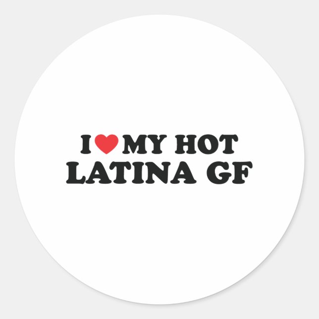 Sticker Rond J'aime ma latina Girlfriend J'aime mon Latinas Gf (Devant)