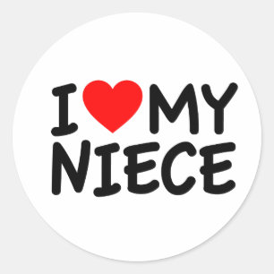 Sticker Rond J'aime ma nièce