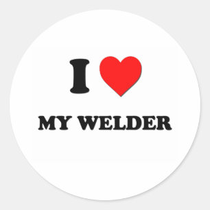 Sticker Rond J'aime ma soudeuse