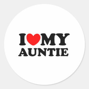 Sticker Rond J'Aime Ma Tante