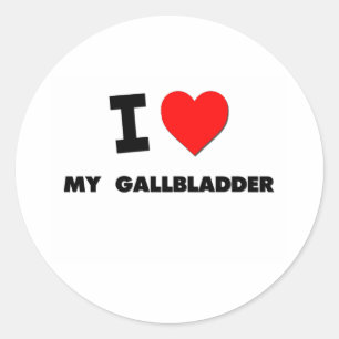 Sticker Rond J'aime ma vésicule biliaire