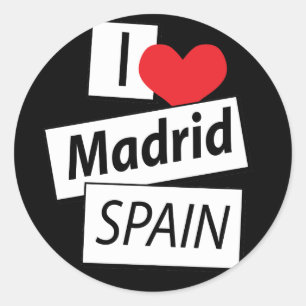 Sticker Rond J'aime Madrid Espagne