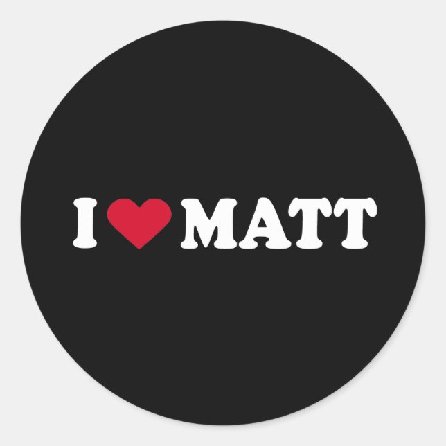 STICKER ROND J'AIME MATT (Devant)