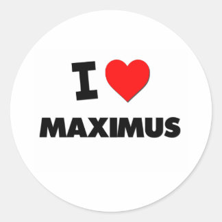 Sticker Rond J'aime Maximus