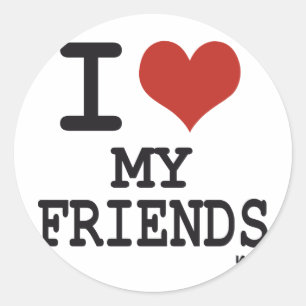 STICKER ROND J'AIME MES AMIS