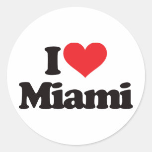 Sticker Rond J'aime Miami