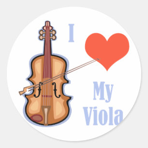 Sticker Rond J'aime mon alto