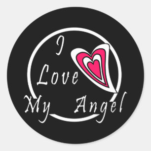 Sticker Rond J'aime mon Ange