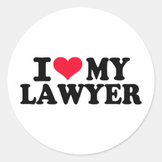 Sticker Rond J'aime mon avocat