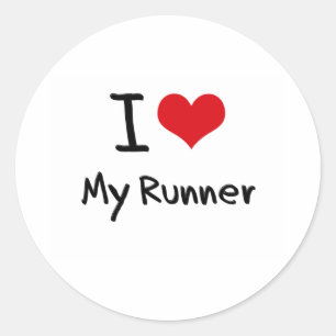 Sticker Rond J'aime mon coureur