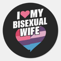 J'aime mon épouse bisexuelle Fierté Bi Drapeau Bis