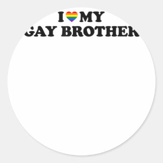 Sticker Rond J'Aime Mon Frère Gay Copier