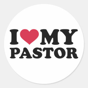 Sticker Rond J'aime mon Pasteur