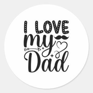 Sticker Rond J'aime mon père