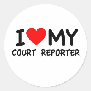 Sticker Rond J'aime mon reporter