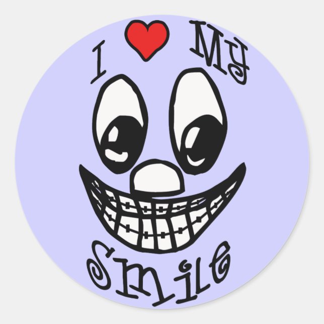 Sticker Rond J'Aime Mon Sourire (Devant)