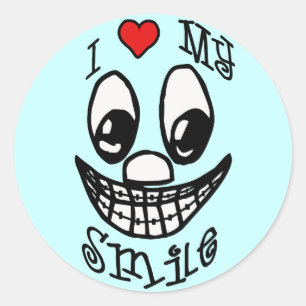 Sticker Rond J'aime mon sourire