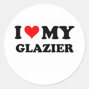 Sticker Rond J'aime mon vitrier