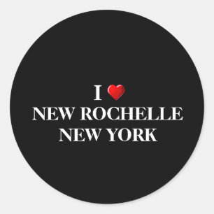 STICKER ROND J'AIME NEW ROCHELLE, NEW YORK