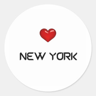 Sticker Rond J'aime New York