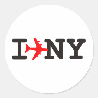 Sticker Rond J'aime New York