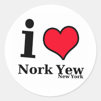 Sticker Rond J'aime NEWYORK