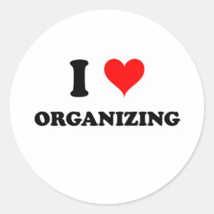 Sticker Rond J'aime organiser