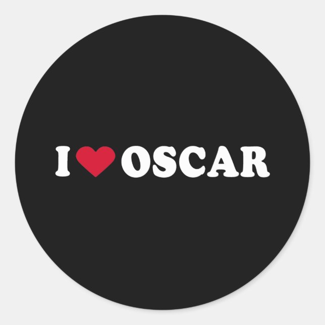 STICKER ROND J'AIME OSCAR (Devant)