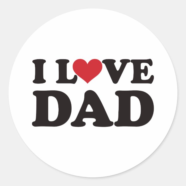 Sticker Rond J'aime papa (Devant)