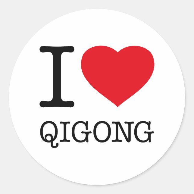 STICKER ROND J'AIME QI GONG (Devant)