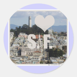 Sticker Rond J'aime San Francisco