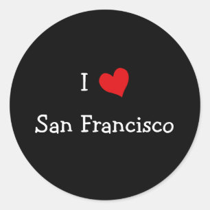 Sticker Rond J'aime San Francisco