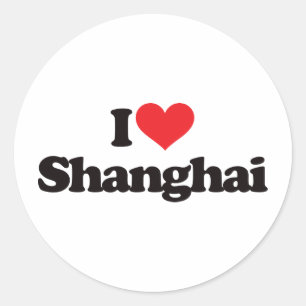 Sticker Rond J'aime Shanghai